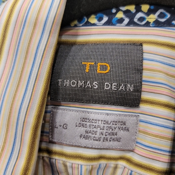 Thomas Dean Button Up Shirt - L - Picture 7 of 8